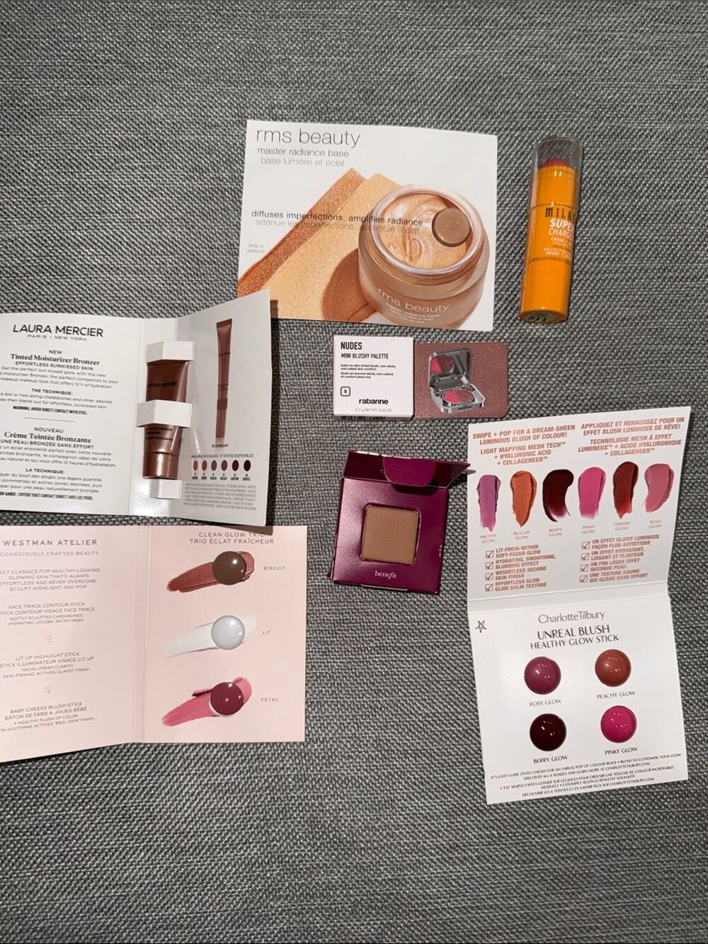 7 pc designer bronzer blush face mixed makeup set brand new deluxe travel size